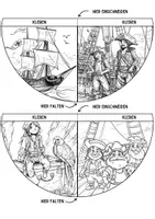 Vorschau - Arbeitsblätter - Piratenschiff Lesezeichen Leseecke ausmalen Kunst basteln Piraten Ausmalbilder - Seite 3