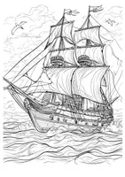 Vorschau - Arbeitsblätter - Piratenschiff Kunst Ausmalbilder Piraten ausmalen Zwischendurch - Seite 3