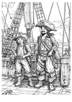 Vorschau - Arbeitsblätter - Ausmalbild Piratenschiff Kunst Piraten Ausmalbilder ausmalen Lückenfüller - Seite 2