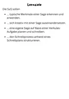 Vorschau - Stundenentwürfe - Die 12 Sagen des Herkules - Eine eigene Sage schreiben - Seite 1