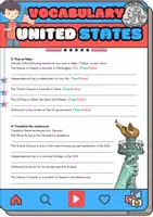 Vorschau - Arbeitsblätter - Vocabulary work United States - Grade 8 - Seite 1