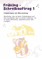 Vorschau - Poster - Schreibaufträge Frühling - Deckblatt
