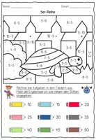 Vorschau - Arbeitsblätter - Rechnen & Malen – Rechenmalblätter zur 5er-Reihe, Einmaleins mit 5 🎨✏️ - Seite 2