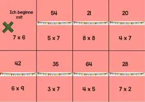 Vorschau - Spiele - Lesespiel Einmaleins/Multiplikation - 24 Karten - Seite 1
