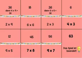 Vorschau - Spiele - Lesespiel Einmaleins/Multiplikation - 24 Karten - Seite 3