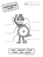 Vorschau - Arbeitsblätter - SUPERHEROES 6x worksheets Arbeitsbögen - Seite 1