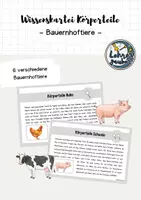 Vorschau - Text - Wissenskartei Bauernhoftiere 🐷🐔🐮 - Deckblatt