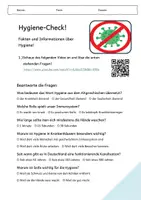 Vorschau - Arbeitsblätter - Fragen zum Hygienecheck - Deckblatt