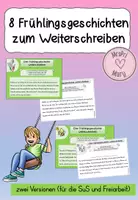 Vorschau - Arbeitsblätter - Frühlingsgeschichten zum Weiterschreiben - Deckblatt
