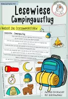 Vorschau - Arbeitsblätter - Lesewiese - "Campingausflug" I Kl. 1+2 - Deckblatt