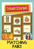 Προεπισκόπηση - Φύλλα εργασίας - Thanksgiving Matching Pairs Game (Αγγλικά) - Εξώφυλλο