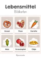 Vorschau - Bildkarten - Lebensmittel - Bildkarten - Deckblatt