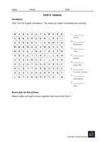 Vorschau - Arbeitsblätter - Worksheet_Access 3 Unit 4_Wortschatzarbeit (Vocabulary) - Seite 1