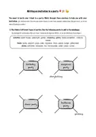 Vorschau - Arbeitsblätter - Writing an invitation to a party (differenziert) - Deckblatt
