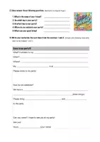 Vorschau - Arbeitsblätter - Writing an invitation to a party - Seite 1