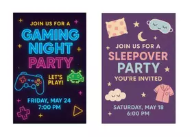 Vorschau - Arbeitsblätter - Writing an invitation to a gaming night/sleepover party - Deckblatt