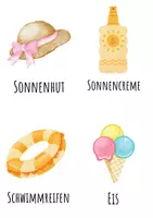 Vorschau - Bildkarten - Was gehört zum Sommer?– Morgenkreiskarten für den Kindergarten - Seite 2