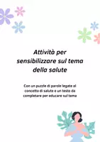 anteprima - Esercizi - Attività sul tema della salute - Giornata della salute - Pagina di copertina