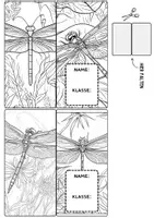 Vorschau - Arbeitsblätter - Lesezeichen Libellen Buchzeichen Kunst Insekten basteln Ausmalbilder - Seite 2
