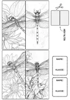 Vorschau - Arbeitsblätter - Lesezeichen Libellen Buchzeichen Kunst Insekten basteln Ausmalbilder - Seite 3