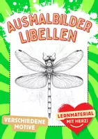Vorschau - Arbeitsblätter - Ausmalbilder Libellen - Deckblatt