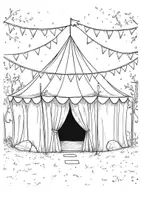 Vorschau - Arbeitsblätter - Ausmalbild Zirkuszelt Kunst Zirkus Ausmalbilder ausmalen Lückenfüller - Seite 3