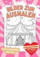 Vorschau - Ausmalbilder Zirkus - Deckblatt