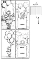 Vorschau - Arbeitsblätter - Lesezeichen Clown Buchzeichen Zirkus Kunst basteln Ausmalbilder - Seite 2