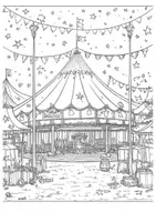 Vorschau - Kunst Zirkuszelt Ausmalbild Zirkus Kunstideen Ausmalbilder ausmalen - Seite 2