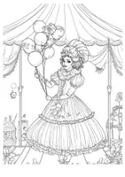 Vorschau - Arbeitsblätter - Ausmalbild Zirkus Kunst Ausmalbilder Manege ausmalen Lückenfüller - Seite 3