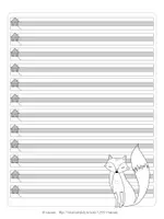 Vorschau - Arbeitsblätter - Briefpapier "Fuchs" - Lineatur - 4 Versionen - Seite 3