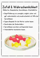 Vorschau - Arbeitsblätter - Zufall & Wahrscheinlichkeit mit Bonbons (Fasching/Karneval) - Seite 1