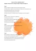 Vorschau - Aufgabenkarten - Quiz zum Thema Applikationsarten mit Erwartungshorizont - Deckblatt
