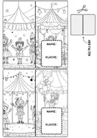 Vorschau - Arbeitsblätter - Lesezeichen Zirkus Buchzeichen Kunst Manege basteln Ausmalbilder - Seite 2