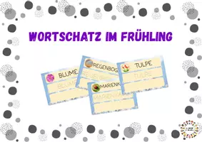 Vorschau - Arbeitsblätter - Wortschatz im Frühling - Deckblatt