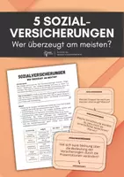 Vorschau - Arbeitsblätter - Sozialversicherungen: Battle (Argumentieren: Wer überzeugt am meisten?) - Deckblatt