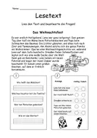 Vorschau - Arbeitsblätter - Arbeitsblätter Weihnachten Grundschule - Seite 1