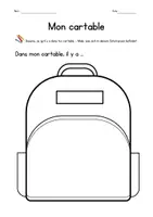 Vorschau - Arbeitsblätter - Mon cartable - Arbeitsblatt - Deckblatt