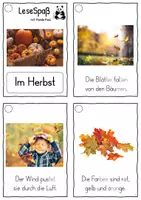 Vorschau - Fördermaterial/Inklusion - Im Herbst, Lesekarten für Erstleser (Silbenmethode), Nr. 011 - Seite 1