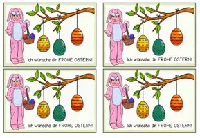 Vorschau - Mal- und Bastelvorlagen - Grußkarten "Frohe Ostern" und "Viel Erfolg bei der Eiersuche" - Seite 2
