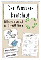 Vorschau - Arbeitsblätter - Wasserkreislauf - Wortschatz zur Sprachbildung für Sachunterricht und DaZ - Deckblatt