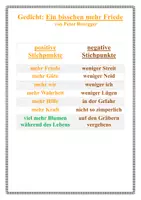 Vorschau - Arbeitsblätter - Gedicht "Ein bisschen mehr Friede" von Peter Rosegger - Seite 3