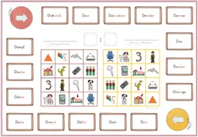 Vorschau - Stationenlernen - Freiarbeit Buchstabe D: 2x Domino, 1x Bingo, 1x Domino Tafelmaterial, differenziert, mit Selbstkontrolle - Seite 2