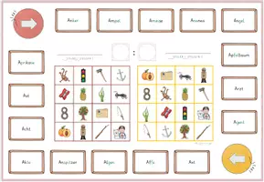 Vorschau - Unterrichtsreihen - Freiarbeit Buchstabe A: 3x Domino, 1x Bingo, 1x Domino Tafelmaterial, differenziert, mit Selbstkontrolle - Seite 2