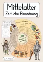 Vorschau - Arbeitsblätter - Phasen des Mittelalters (Zeiten): Legekreis & Arbeitsblätter (3./4. Klasse) - Deckblatt