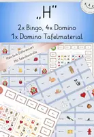 Vorschau - Spiele - Freiarbeit Buchstabe "H": 2x Bingo-Spiele, 4x Domino, 1x Domino Tafelmaterial; mehrfach differenziert! Mit Selbstkontrolle - Deckblatt