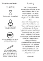 Vorschau - Arbeitsblätter - Leseband: Eine Minute lesen - Frühling - Seite 3