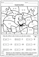 Vorschau - Arbeitsblätter - Rechnen & Malen – Quadratzahlen Einmaleins, Rechenmalblätter für Klasse 2 🎨 Differenzierte Mathe-Arbeitsblätter mit Lösung - Seite 3