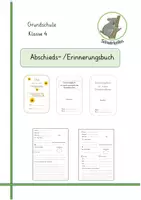 Vorschau - Arbeitsblätter - Abschieds-/ Erinnerungsbuch für die Grundschulzeit - Deckblatt