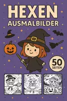 Vorschau - Mal- und Bastelvorlagen - Hexen Ausmalbilder (50 Malvorlagen) inkl. Stundenentwurf (PDF) - Deckblatt